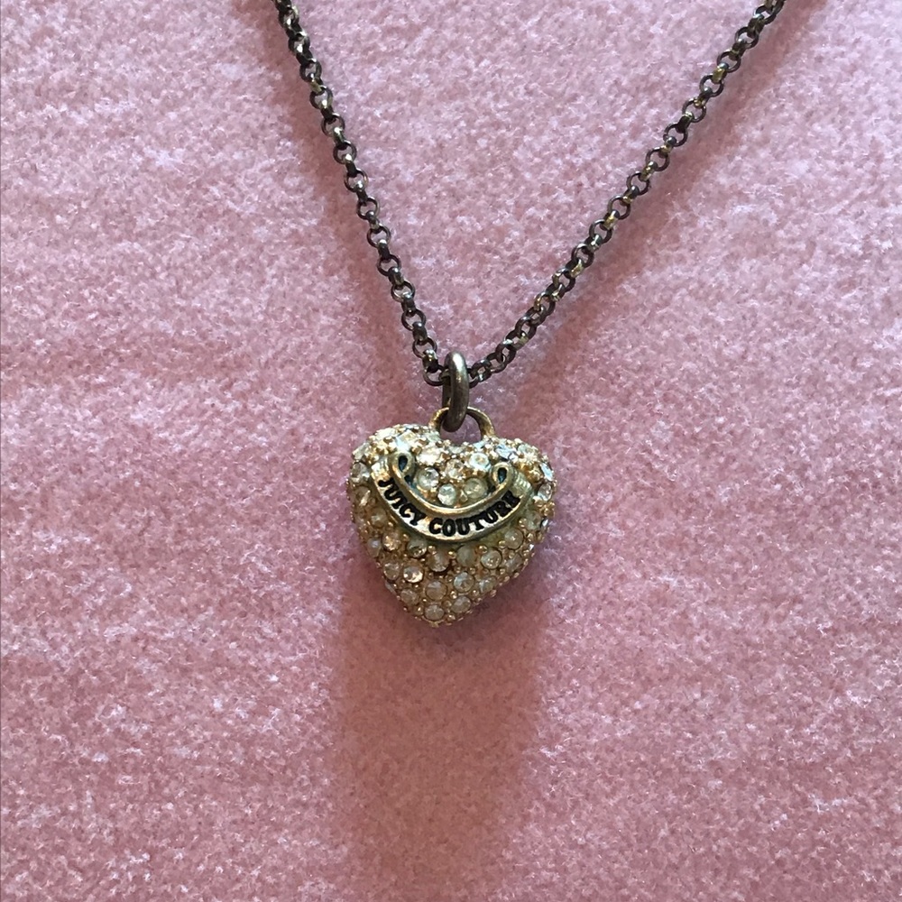 Juicy Couture Heart Pavé Necklace